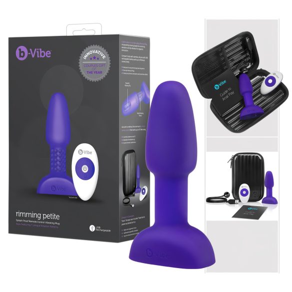 b-Vibe Rimming - Vibromasseur anal perlé rotatif (violet)