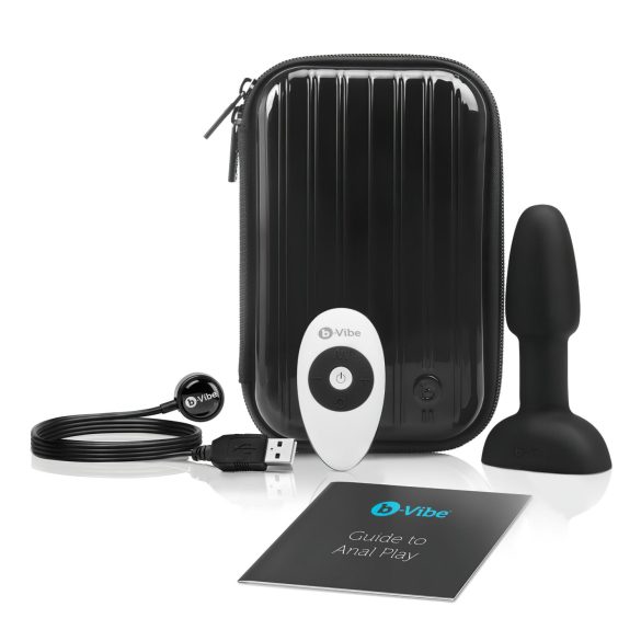 b-Vibe Rimming - Vibromasseur anal perles tournantes (noir)