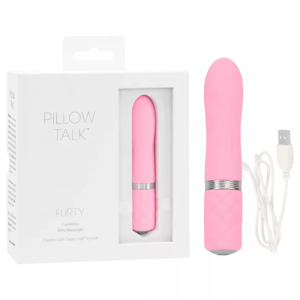 Pillow Talk Flirty - vibromasseur rechargeable - bâton - rose