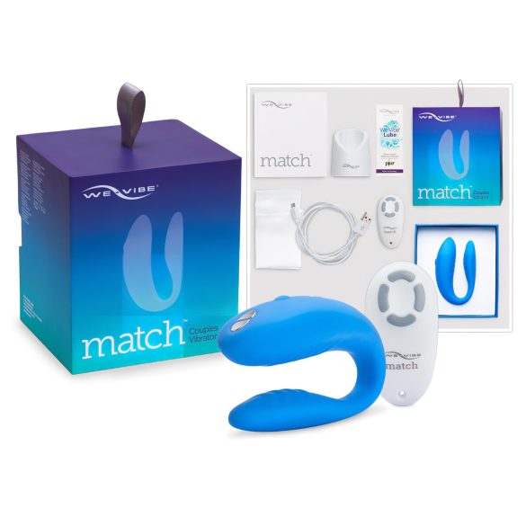 We-Vibe Match - vibromasseur couple étanche, rechargeable (bleu)