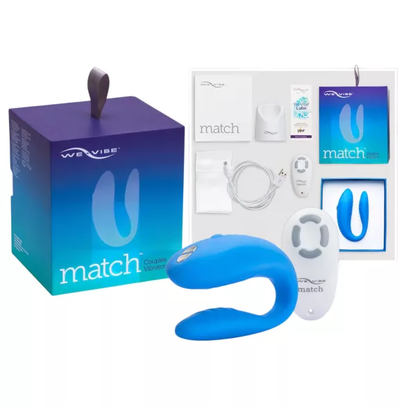 We-Vibe Match - vibromasseur couple - étanche rechargeable - bleu