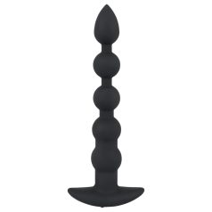 Black Velvet - vibro-anale 5 perles rechargeable (noir)