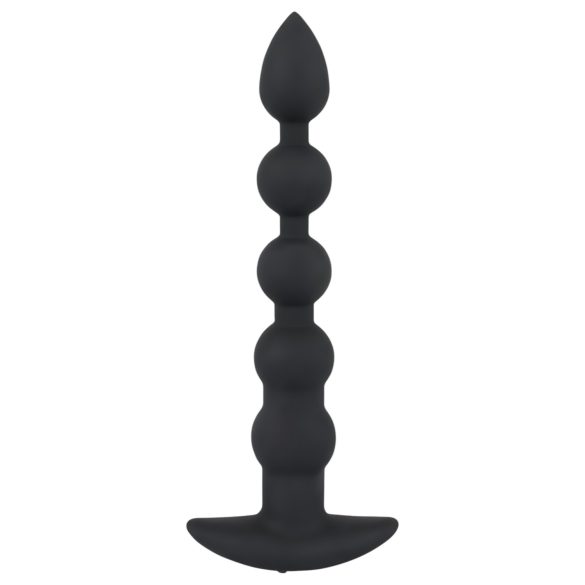 Black Velvet - vibro-anale 5 perles rechargeable (noir)