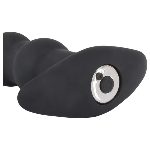 Black Velvets - vibromasseur anal perlé rechargeable - silicone noir