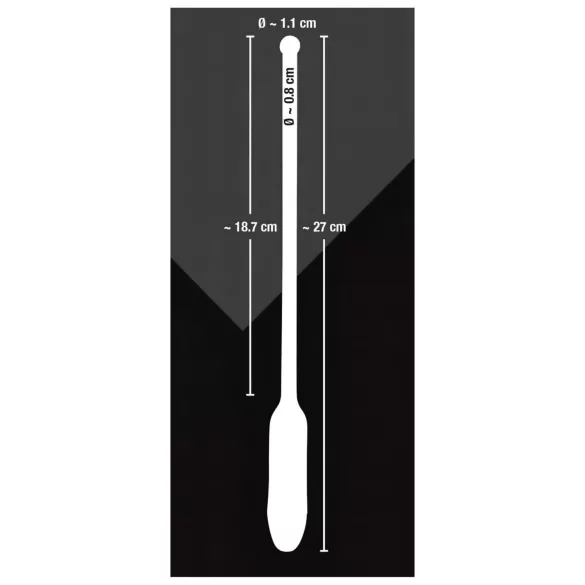 You2Toys - dilatateur urétral vibrant - silicone noir 8-11mm