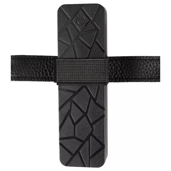 Double Thruster - gode ceinture double pénétration vibrant - silicone noir