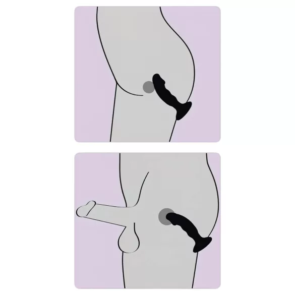 Black Velvets - vibromasseur anal à pénis rechargeable - silicone noir