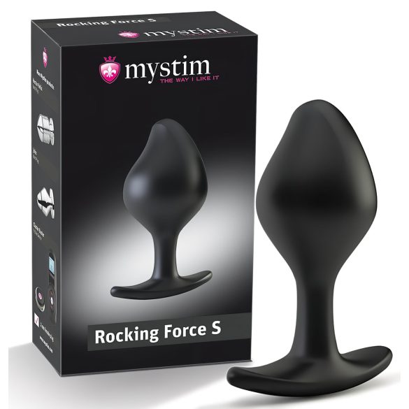 mystim Rocking Force S - plug anal électro - petit (noir)