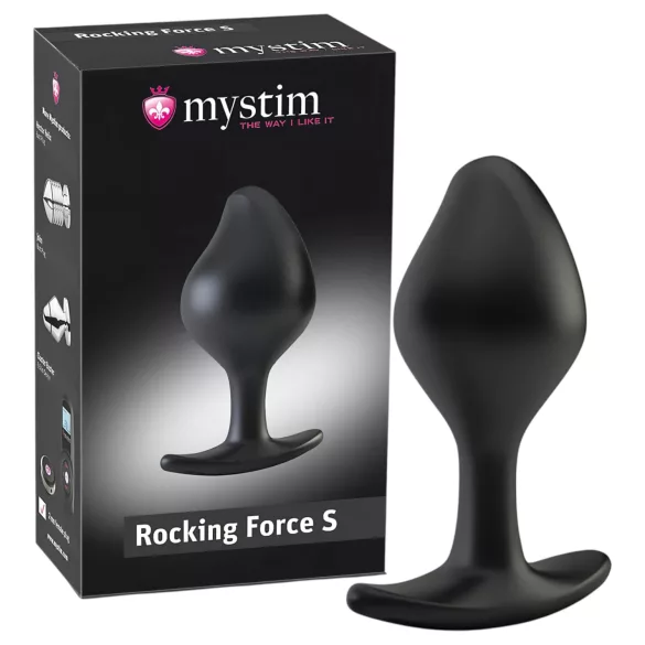 mystim Rocking Force S - plug anal électro - petit (noir)