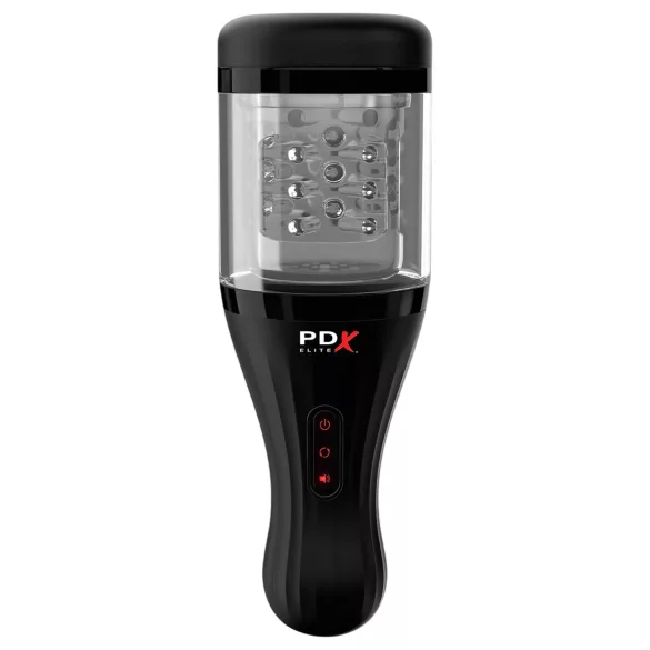 PDX Elite - masturbateur automatique homme - vagin réaliste - transparent/noir