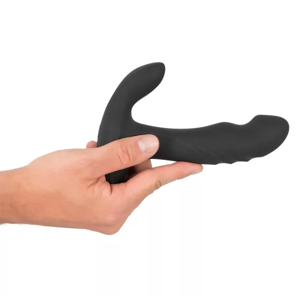 Rebel - masseur prostate vibrant avec billes rotatives - silicone noir