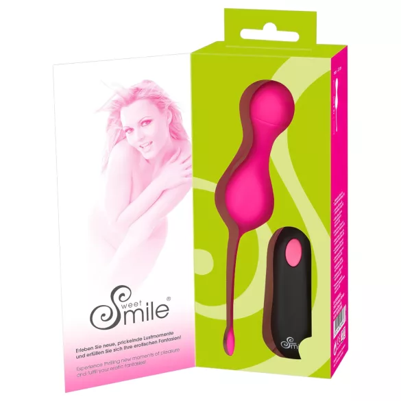SMILE - œuf vibrant télécommandé rechargeable - silicone rose