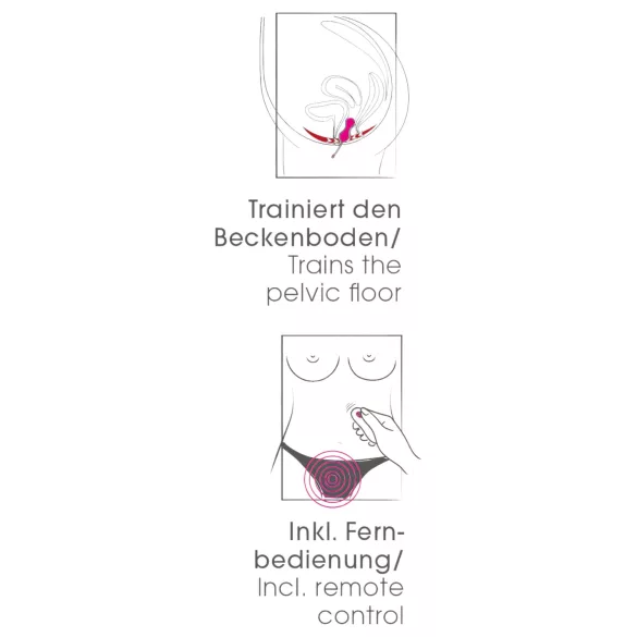 SMILE - œuf vibrant télécommandé rechargeable - silicone rose