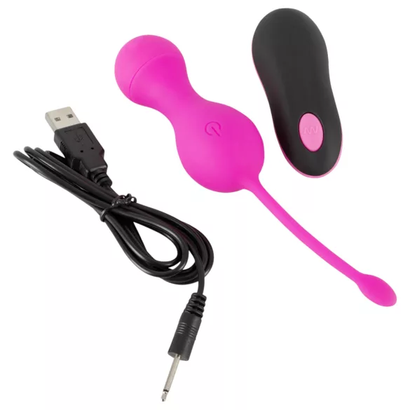 SMILE - œuf vibrant télécommandé rechargeable - silicone rose