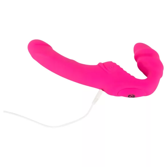 You2Toys - Double2Teaser - gode ceinture vibrant sans harnais (rose)