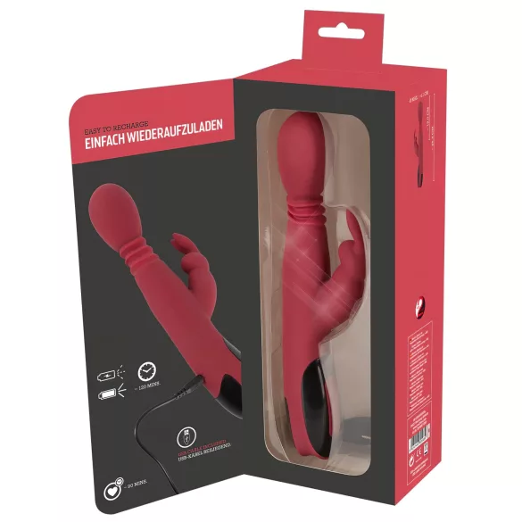 You2Toys Massager - vibromasseur point G à va-et-vient rotatif chauffant (rouge)