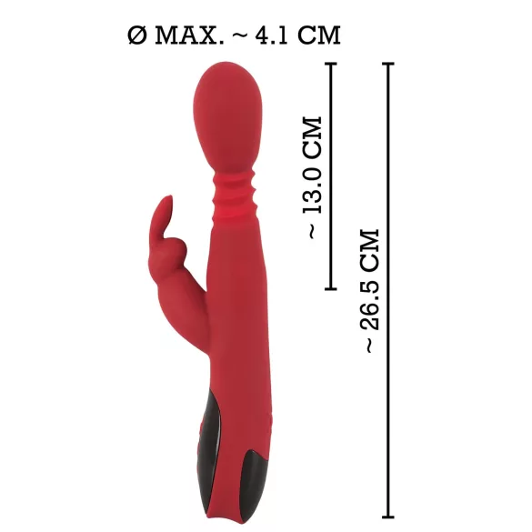 You2Toys - Vibromasseur point G pulsant rotatif chauffant - silicone rouge