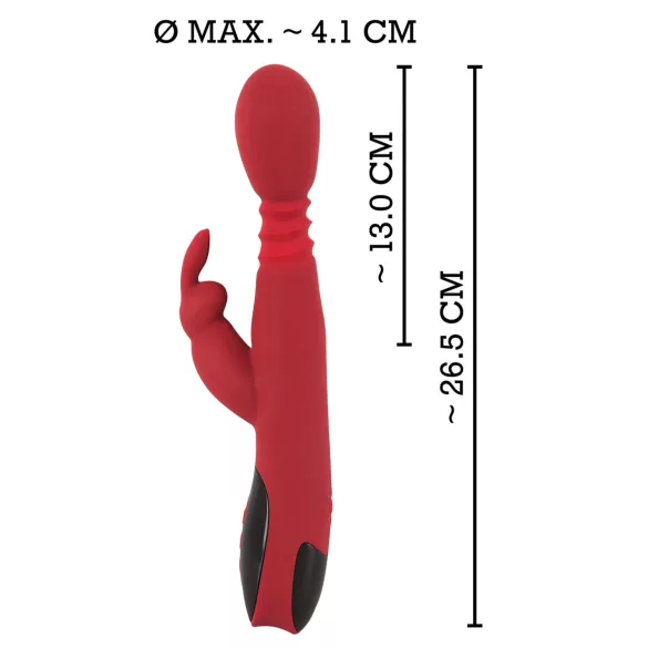 You2Toys Massager - vibromasseur point G à va-et-vient rotatif chauffant (rouge)