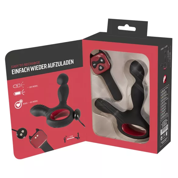 You2Toys - stimulateur prostate vibrant rotatif chauffant - silicone noir