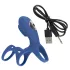 SMILE Couple - anneau pénis vibrant rechargeable - silicone bleu