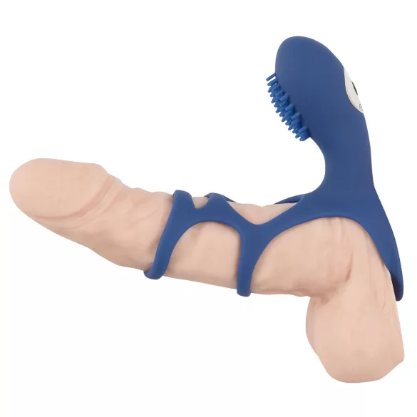 SMILE Couple - anneau pénis vibrant rechargeable - silicone bleu