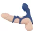SMILE Couple - anneau pénis vibrant rechargeable - silicone bleu