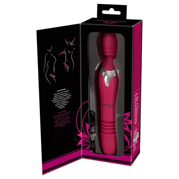 Javida Thrusting - vibromasseur masseur 3‑en‑1 (rouge)