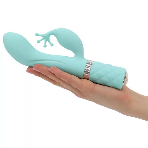 Pillow Talk Kinky - Vibro à 2 moteurs pour point G (turquoise)