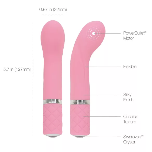 Pillow Talk Racy - vibromasseur point G étroit rechargeable (rose)