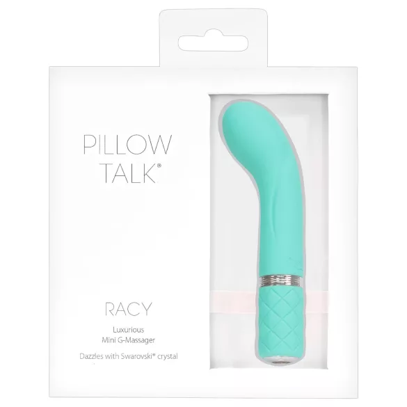 Pillow Talk Racy - vibromasseur point G rechargeable étroit - turquoise