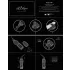 HOT Octopuss JETT - stimulateur gland 2 moteurs - silicone noir