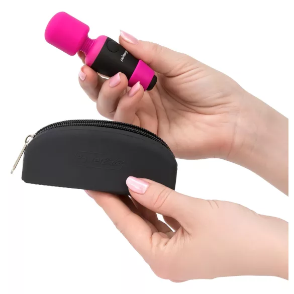 PalmPower - mini wand vibrant de poche - rose et noir