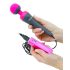 PalmPower Wand - vibromasseur avec powerbank (rose-gris)