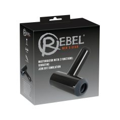   Rebel - masturbateur vibrant rechargeable mouvement haut-bas (noir)