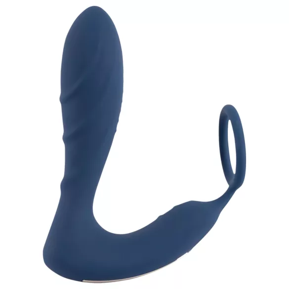 You2Toys - Plug anal vibrant prostate avec anneau pénis - silicone bleu