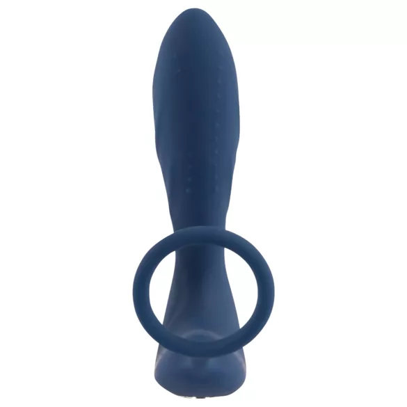 You2Toys - Plug anal vibrant prostate avec anneau pénis - silicone bleu