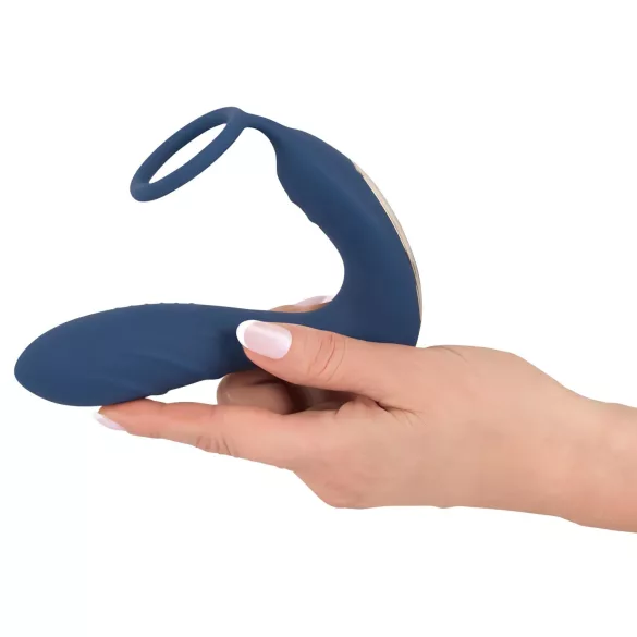 You2Toys - Plug anal vibrant prostate avec anneau pénis - silicone bleu
