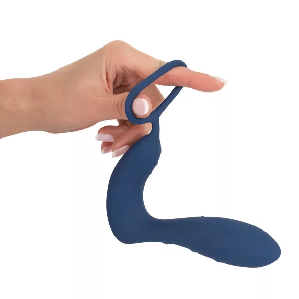 You2Toys - Plug anal vibrant prostate avec anneau pénis - silicone bleu