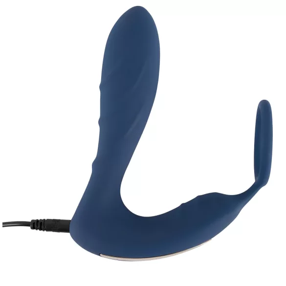 You2Toys - Plug anal vibrant prostate avec anneau pénis - silicone bleu