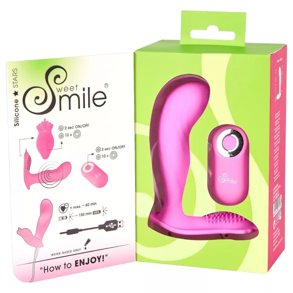 SMILE G-Spot Panty - vibromasseur portable rechargeable avec télécommande radio (rose)