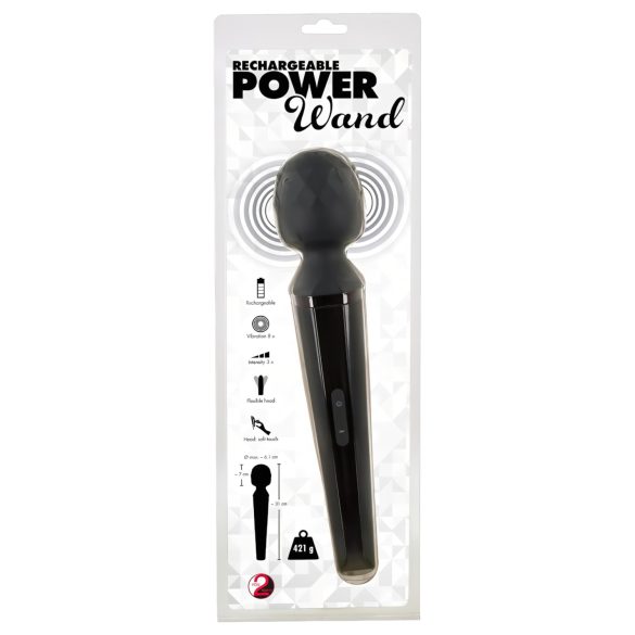 You2Toys Power Wand - masseur vibrant rechargeable (noir)