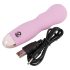 Cuties Mini Rose - vibromasseur ondulé, rechargeable (rose)