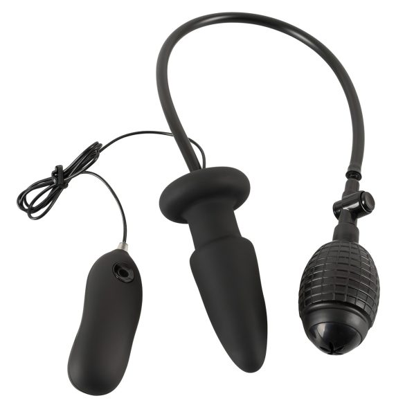 You2Toys - plug anal gonflable vibrant - silicone noir