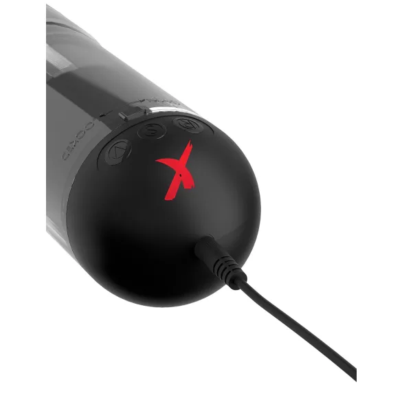 PDX Elite Extender Pro - vaginette avec succion et vibration rechargeable - noir