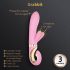 GRabbit Vibe - Triple moteur, rechargeable, rose bonheur
