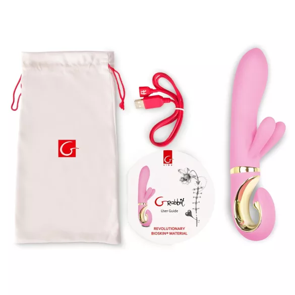 G-Vibe GRabbit - vibromasseur point G rechargeables 3 moteurs - rose