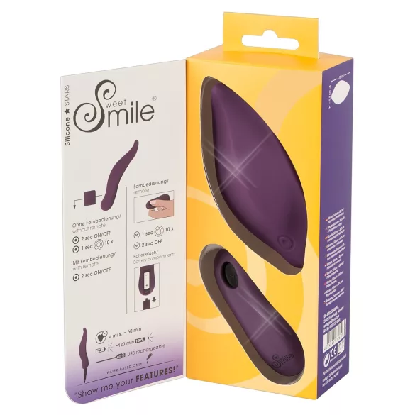 SMILE - vibromasseur clitoridien rechargeable - violet - culotte