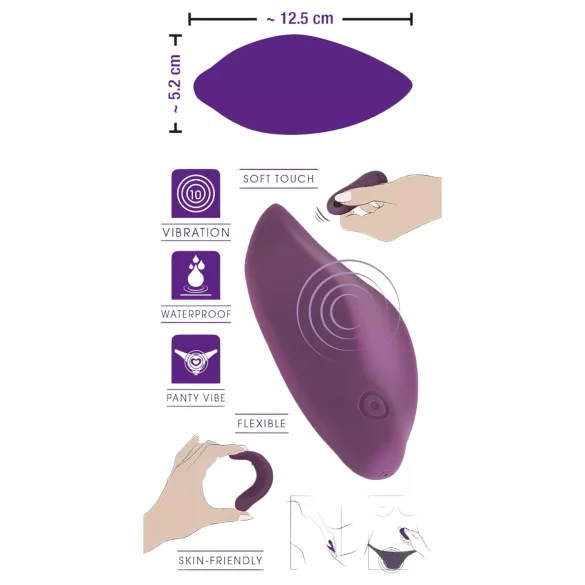 SMILE - vibromasseur clitoridien rechargeable - violet - culotte