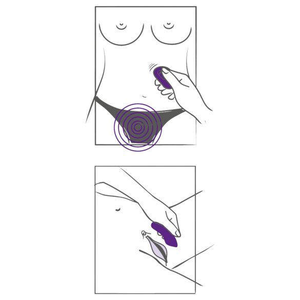 SMILE Panty - vibromasseur clitoridien radio rechargeable (violet)