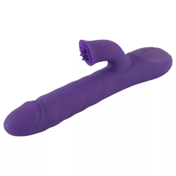 Smile Pearl - vibromasseur perlé à mouvements - silicone violet